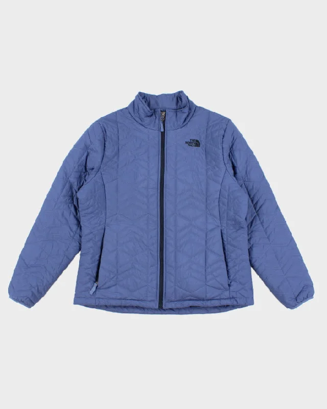 Women's The North Face Blue Quilted Jacket - XL Satin Fabric Silk Fabric Chiffon Fabric Women's The North Face Blue Quilted Jacket - XL Satin Fabric Silk Fabric Chiffon Fabric