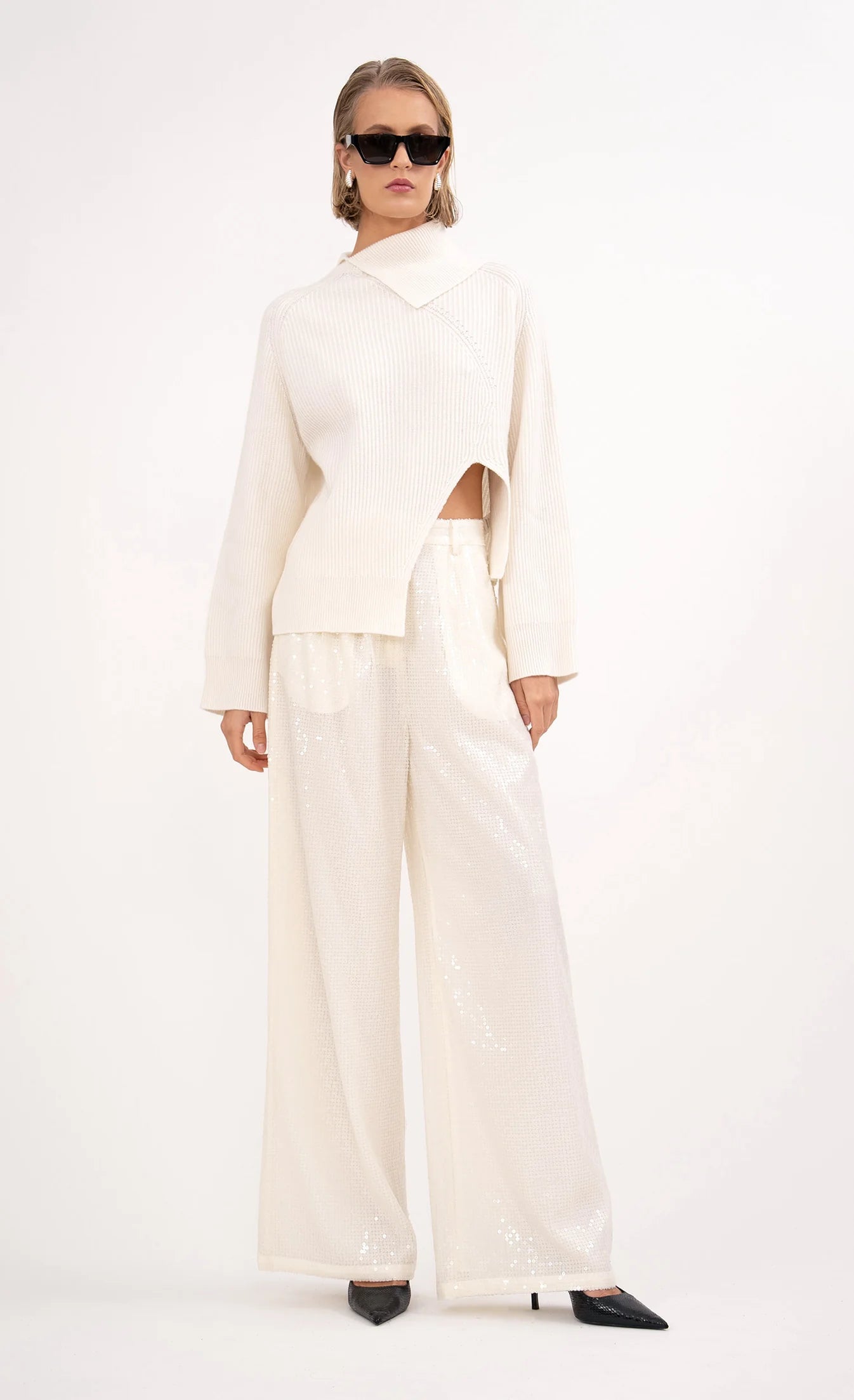Winter White Roxanne Pant Cozy Full-Length Pants