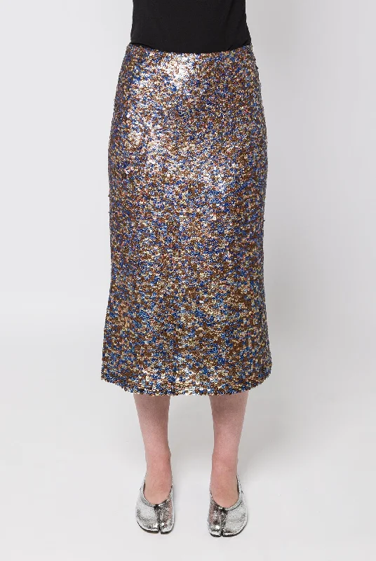 Dries Van Noten Sibyl Embroidered Skirt corduroy skirt durable