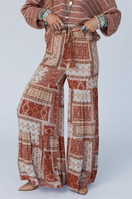 Hazel Blues® |  Geometric High Waist Wide Leg Pants Stylish Slim Trousers