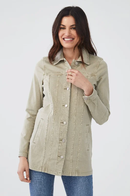 FDJ Long Denim Jacket 1825511-BALEAF Bayleaf - 1 ONLY SIZE MEDIUM - 20% OFF Denim Jacket Leather Jacket Suede Jacket FDJ Long Denim Jacket 1825511-BALEAF Bayleaf - 1 ONLY SIZE MEDIUM - 20% OFF Denim Jacket Leather Jacket Suede Jacket