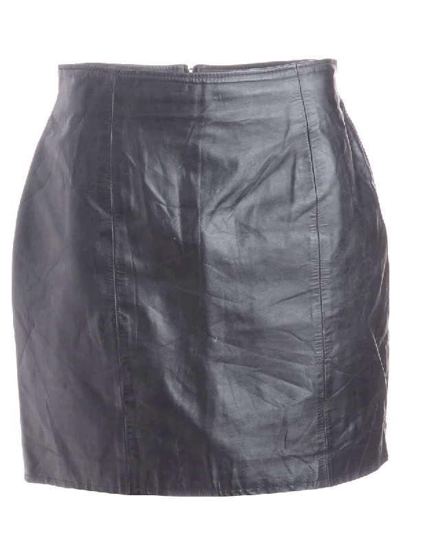 Label Roxy Mini Leather Skirt lace skirt intricate