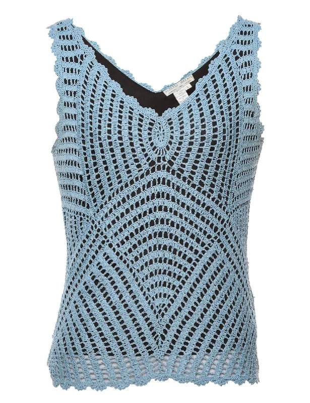 Crochet Sweater Vest - S Stylish Fashionable Trendy