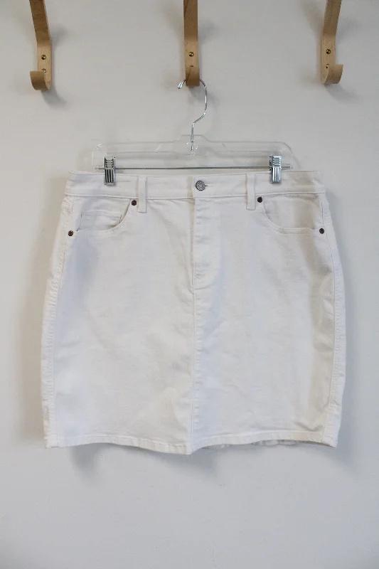 Sonoma White Denim Mini Skirt | 16 denim skirt classic