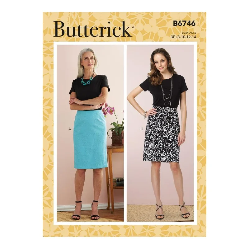 Butterick Pattern B6746 Misses' Straight Skirts and Belt ruffled skirt detail