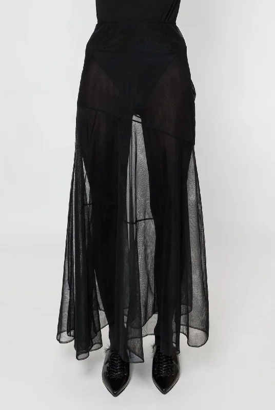 Simone Rocha Sheer Bias Cut Skirt cashmere skirt soft