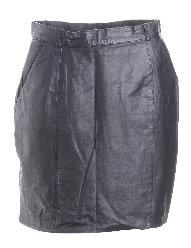 Label Roxy Mini Leather Skirt linen skirt airy