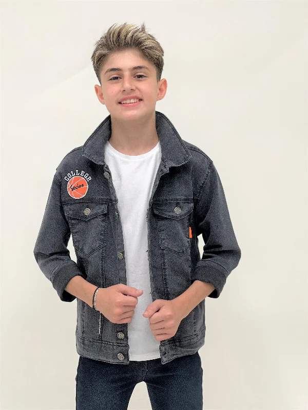 Boy College Jean Jacket AC22366123 One-Shoulder Jacket Off-the-Shoulder Jacket Asymmetrical Jacket Boy College Jean Jacket AC22366123 One-Shoulder Jacket Off-the-Shoulder Jacket Asymmetrical Jacket