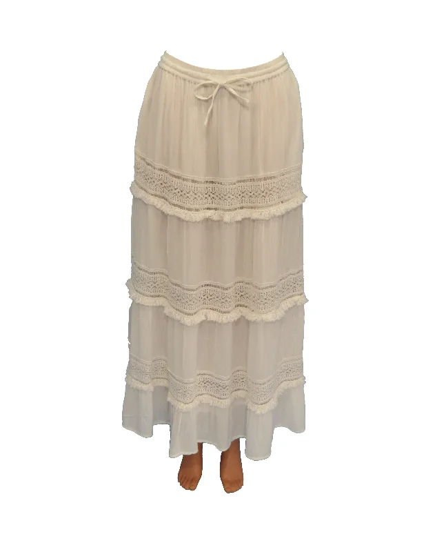 Inca Layered Skirt silk skirt lustrous