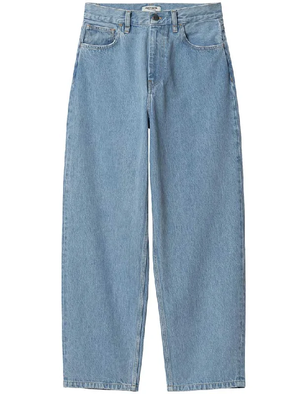 Carhartt Wip W' Brandon Pant Blue Stone Bleached Slim Fit Casual Pants