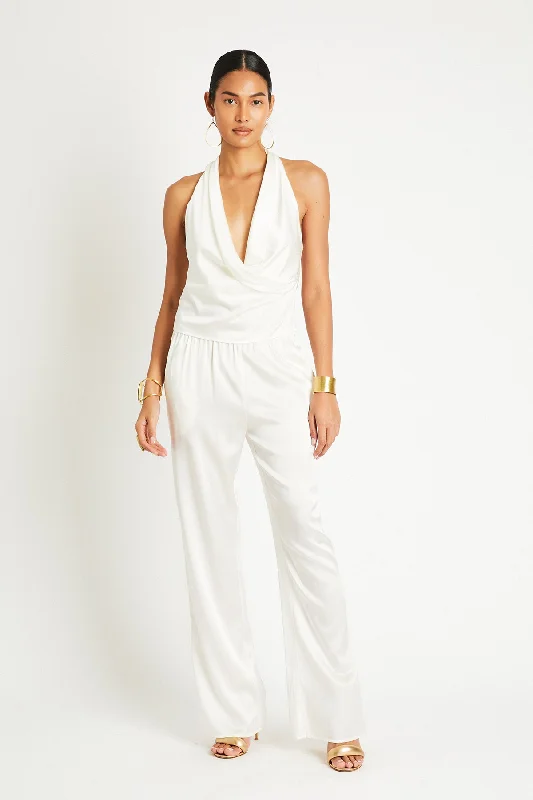 + Beryll Liz Silk Pants | Off White Classic Flared Pants