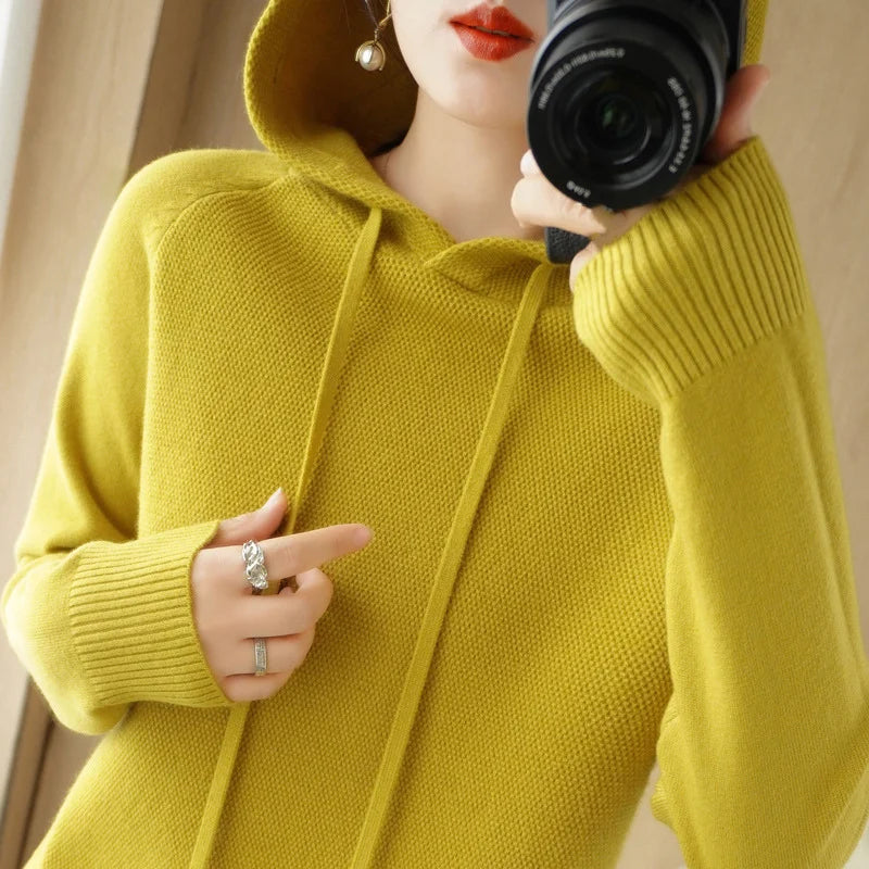 Hooded Sweater for Women Spring and Autumn 2023 New Hoodie Underlay with Knitted Shirt for Casual Large Hooded Sweater for Women Print Jacquard Patchwork Hooded Sweater for Women Spring and Autumn 2023 New Hoodie Underlay with Knitted Shirt for Casual Large Hooded Sweater for Women Print Jacquard Patchwork