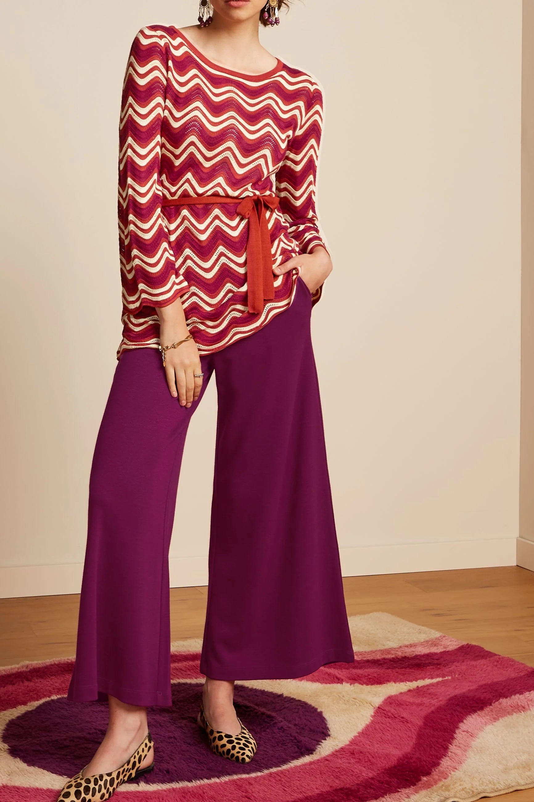 Palazzo Pants Milano Crepe Casual Skinny Fit Pants