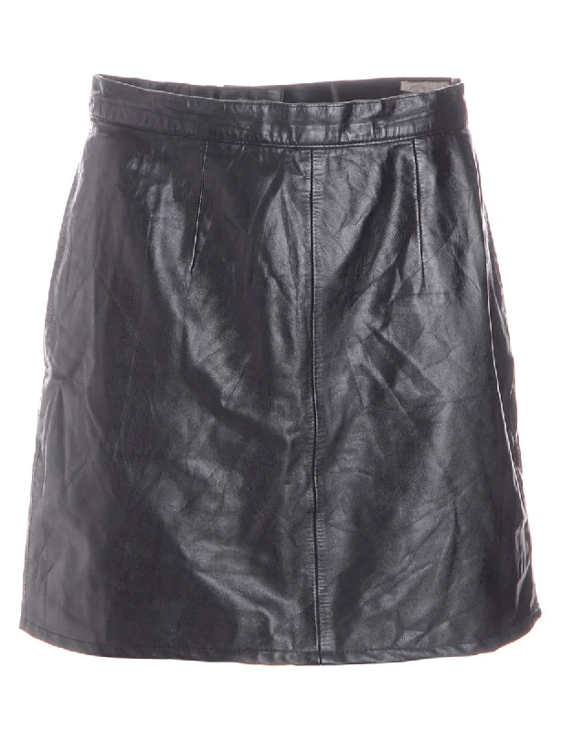Label Roxy Mini Leather Skirt relaxed fit skirt