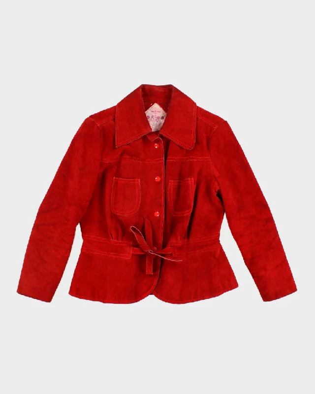 Vintage Woman's Red suede jacket - S Print Jacket Jacquard Jacket Embroidered Jacket Vintage Woman's Red suede jacket - S Print Jacket Jacquard Jacket Embroidered Jacket