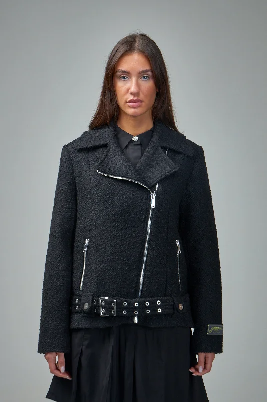 Textured Boucle Wool Jacket Trench Coat Raincoat Waterproof Jacket