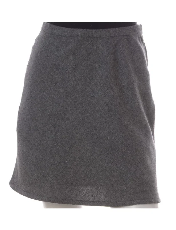 Label Lisa Short Winter Skirt asymmetrical skirt cut