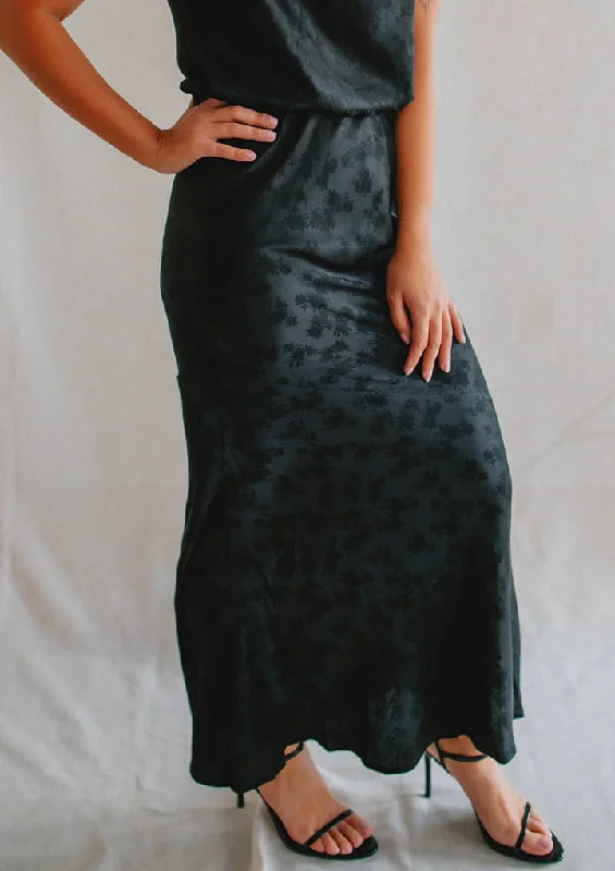 The Bellucci Skirt by Heartloom - Black button skirt front