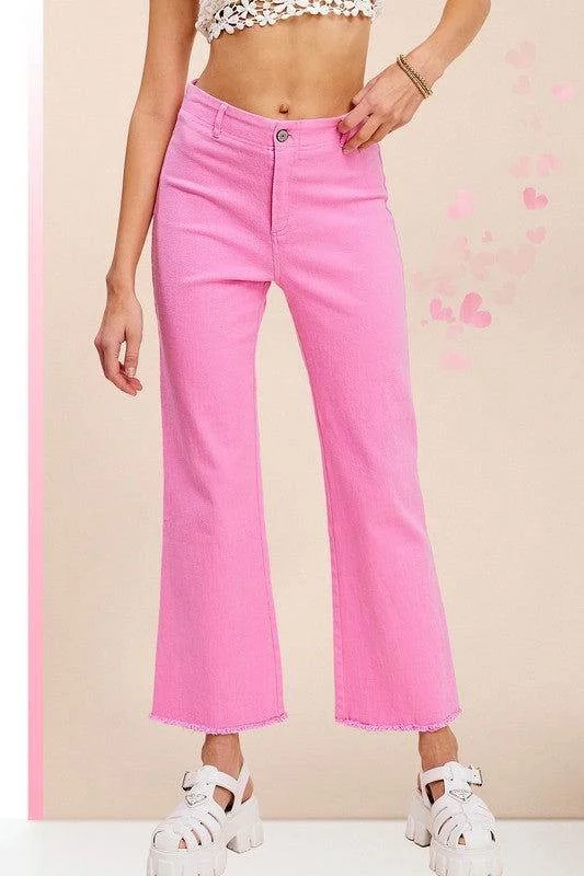 La Miel Soft Washed Stretchy High Rise Pants Casual Lounge Pants