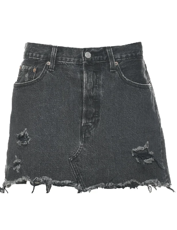 Levi's Denim A-line Skirt - L wool skirt warm