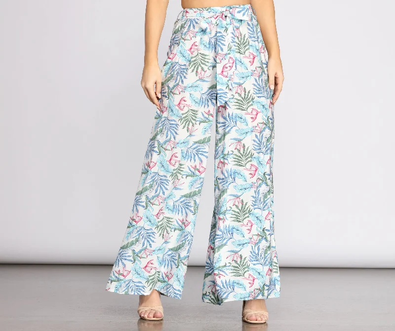 Vacay Queen Wide Leg Pants Chic Capri Pants