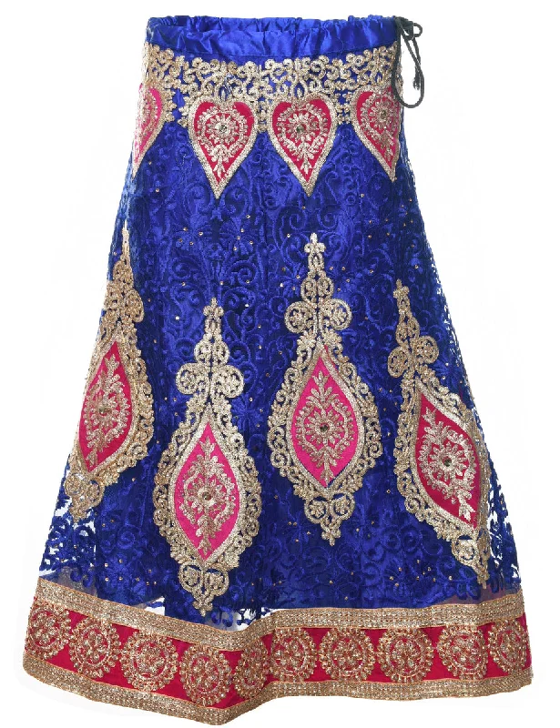 Lace Midi Skirt - M leather skirt bold