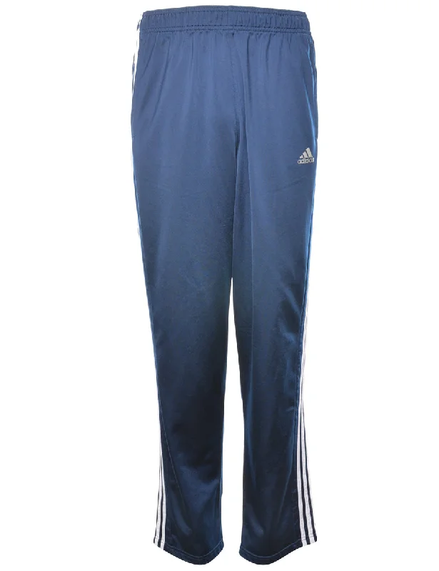 Adidas Navy Track Pants - W34 L31 Modern Stretch Trousers