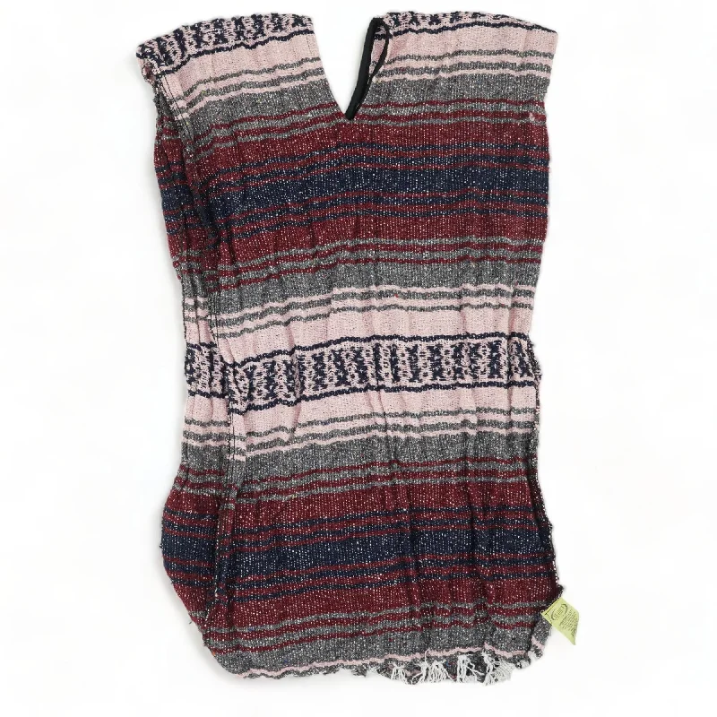 Multi Graphic Poncho Sweater Neon Metallic Matte