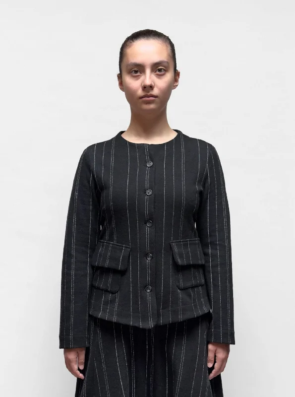 MAMA B -  Pinstripe Fitted Jacket Satin Jacket Silk Jacket Chiffon Jacket