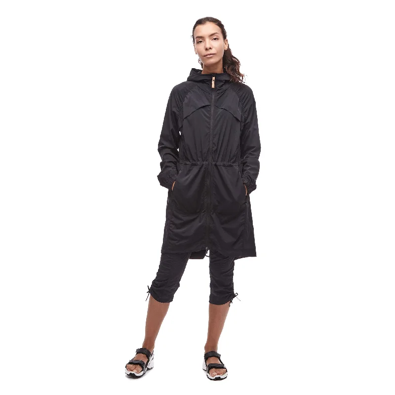 Indyeva Slinga III Black Womens Long Jacket Front Pockets Side Pockets Patch Pockets Indyeva Slinga III Black Womens Long Jacket Front Pockets Side Pockets Patch Pockets