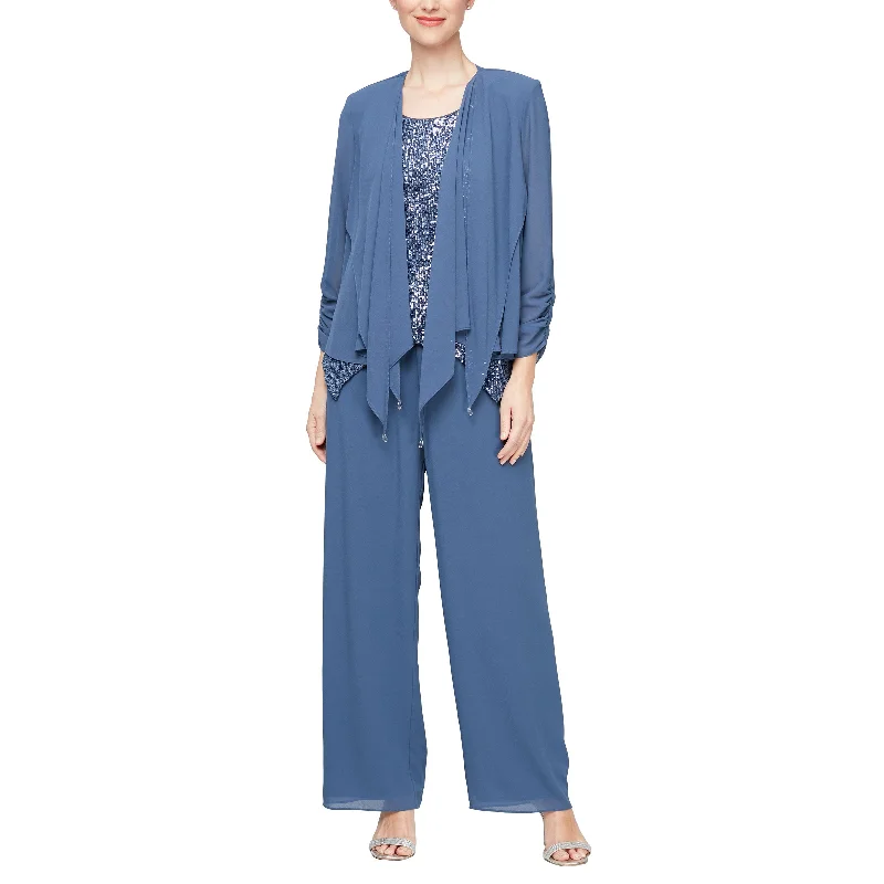 Alex Evenings 8192011 Formal Mother of the Bride Jacket Pant Suit Comfortable Pleated Pants