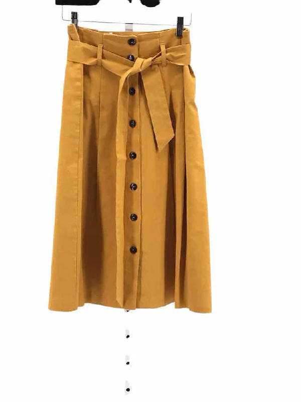 Sezane Size 4 Yellow Skirt high waist skirt