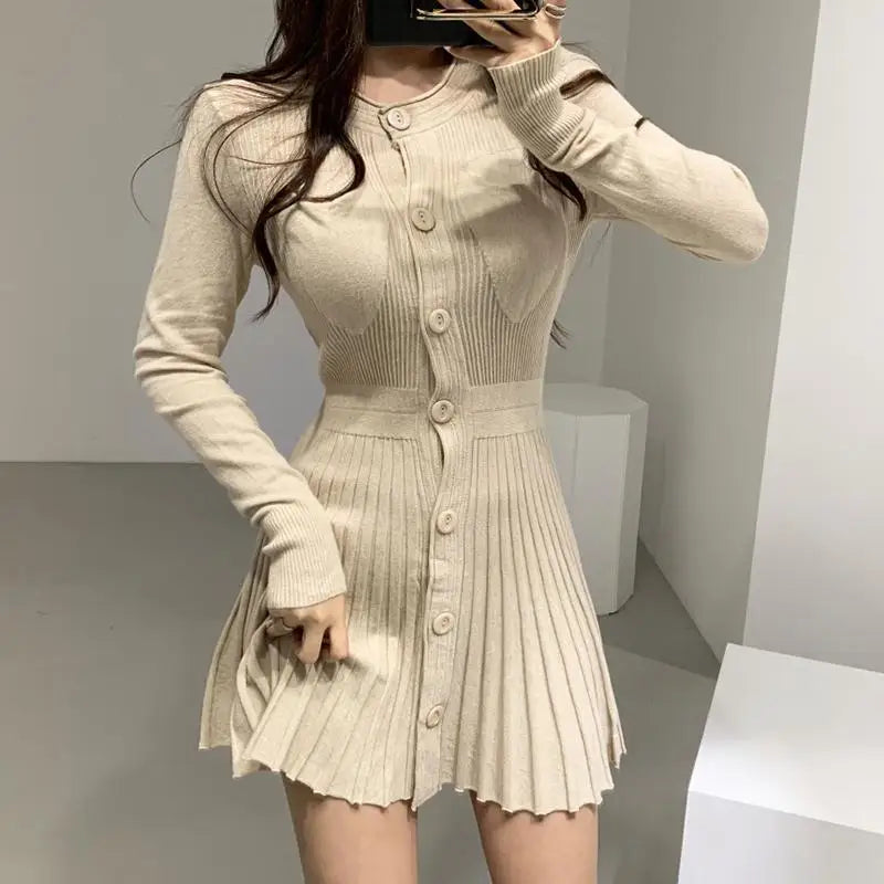 Fashion Korean Mini Dresses Female Autumn Winter Sexy Bodycon Wrap White Short Women's Sweater Knitted One-piece Dress Hit Real Fur Shearling Chenille Fashion Korean Mini Dresses Female Autumn Winter Sexy Bodycon Wrap White Short Women's Sweater Knitted One-piece Dress Hit Real Fur Shearling Chenille