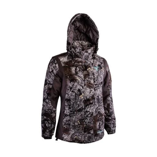 Wildebees Womens Padded Bush Jacket Bark Denim Fabric Leather Fabric Suede Fabric