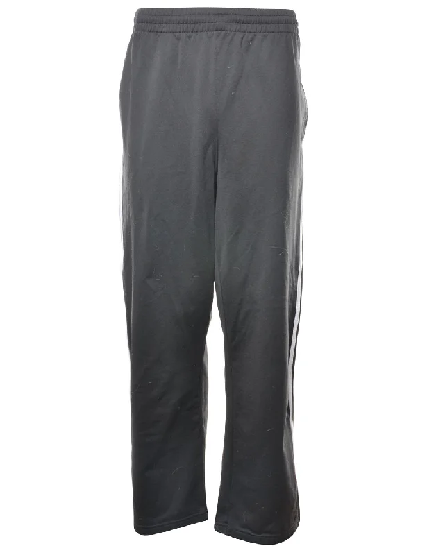 Adidas Plain Black Track Pants - W36 L31 Classic Straight Pants
