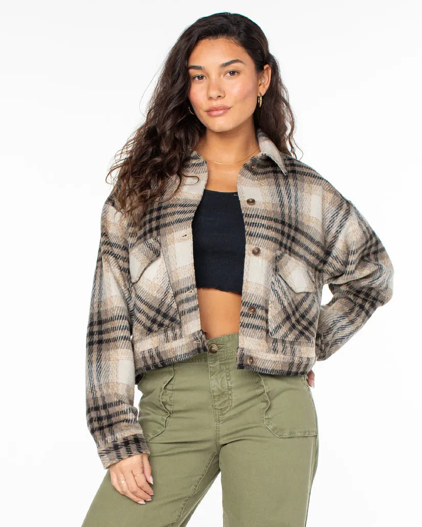 Roxy Womens Jacket Township Plaid Corduroy Jacket Velvet Jacket Brocade Jacket