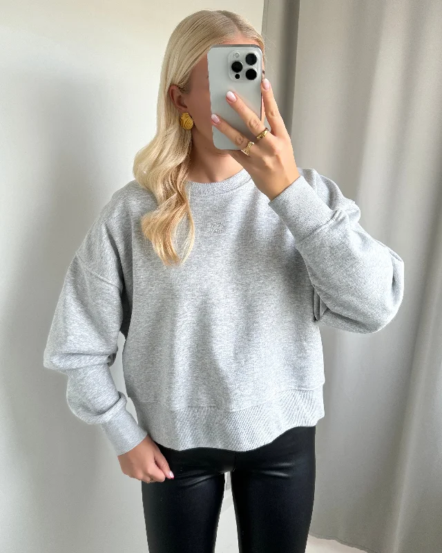 Sister’s Point sweater hike light grey melange Oversized Loose Flowy