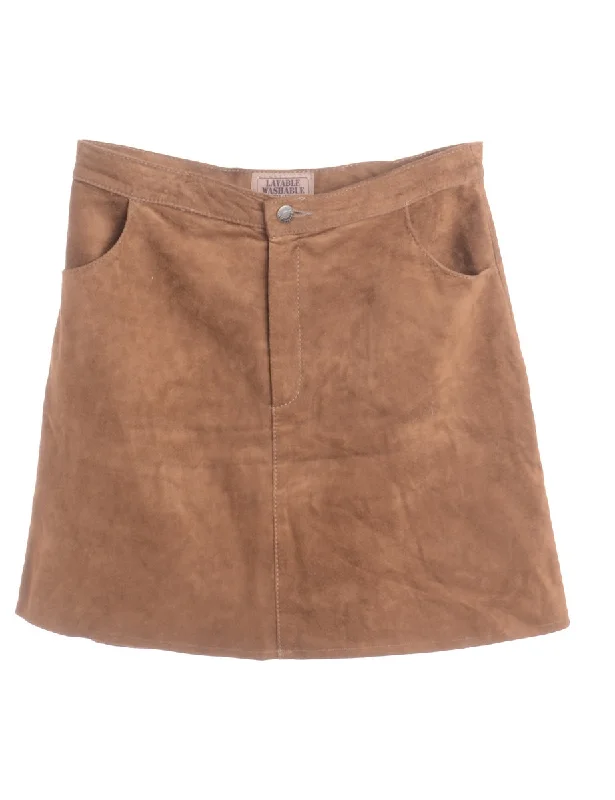 Label Robyn Suede Skirt linen skirt breathable