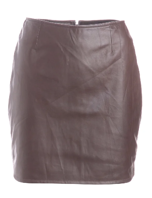 Label Roxy Mini Leather Skirt corduroy skirt cozy