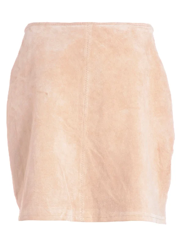 Label Robyn Suede Skirt velvet skirt sumptuous