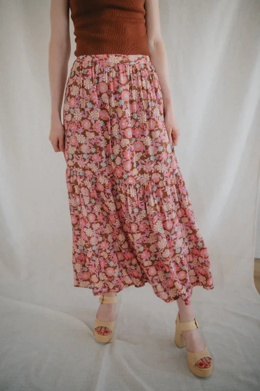 The Rex Maxi Skirt by Saltwater Luxe elastic waist skirt