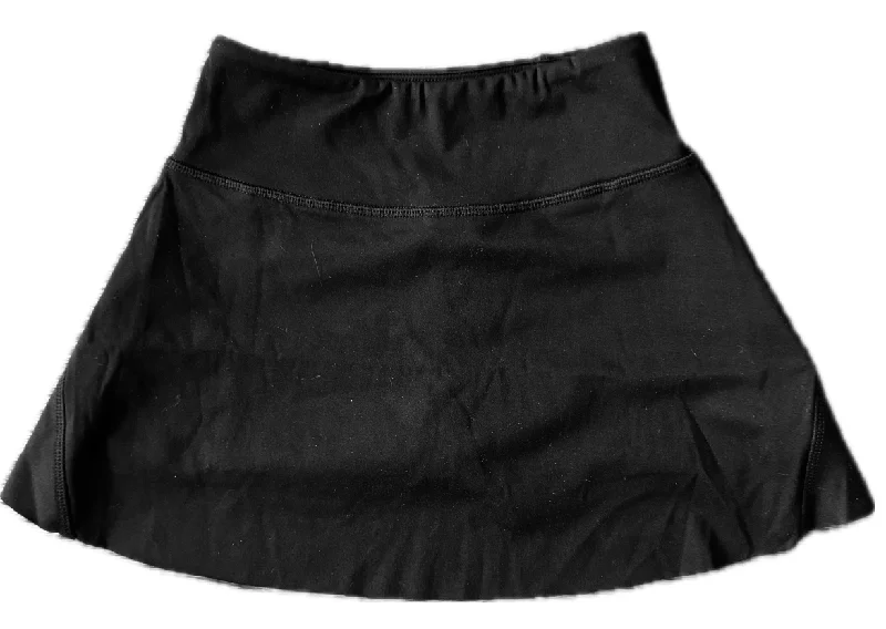Performance Tennis Skirt | Black chiffon skirt flowing