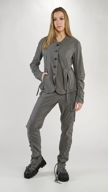 BLACK LABEL Fitted Pocketed Jacket in Rock Hoodie Zip-Up Jacket Button-Up Jacket