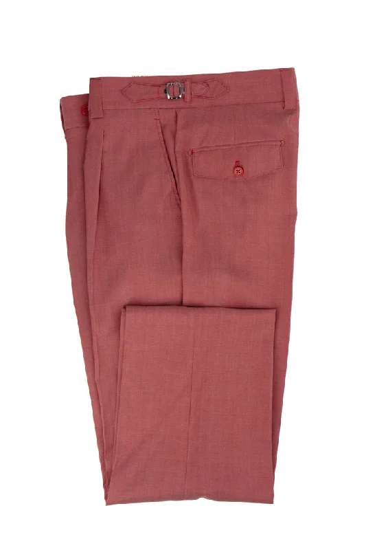 Tiglio Luxe Heather Red Semi-Wide Leg Wool Marbella Dress Pants TL4016 Classic Straight-Leg Pants Tiglio Luxe Heather Red Semi-Wide Leg Wool Marbella Dress Pants TL4016 Classic Straight-Leg Pants