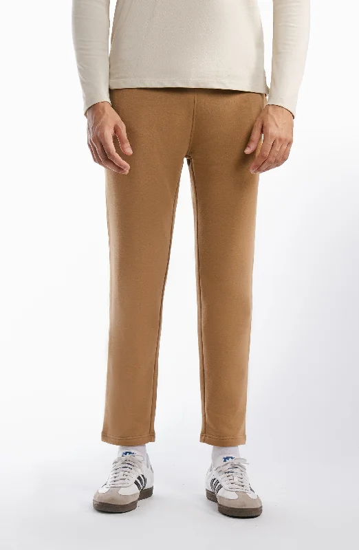 Fleece Joggers Pants - Mustard Classic Straight Pants