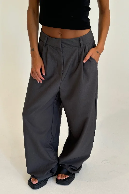 Leo Pant Charcoal Formal Stretch Pants