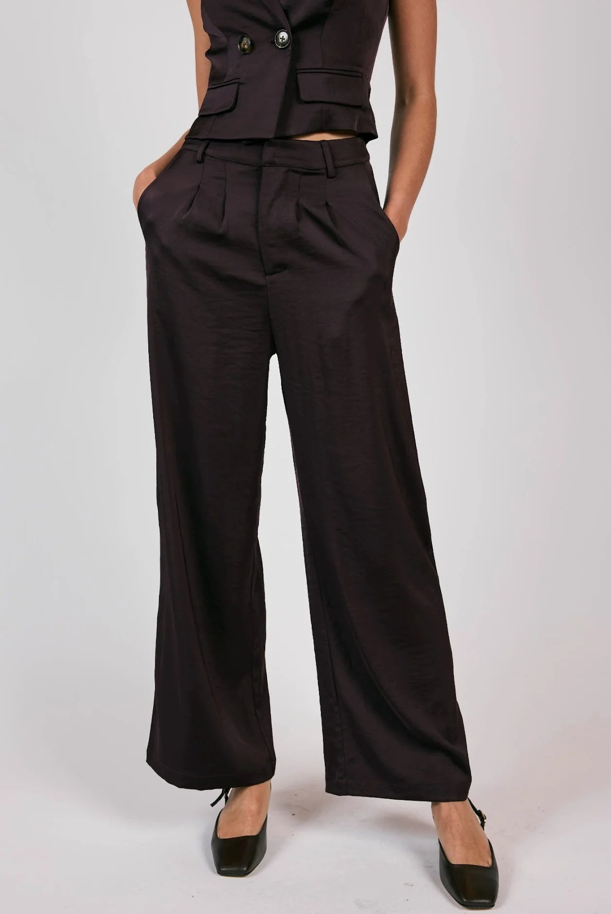 Midnight Plum Culture Satin Pant Cozy Lounge Pants