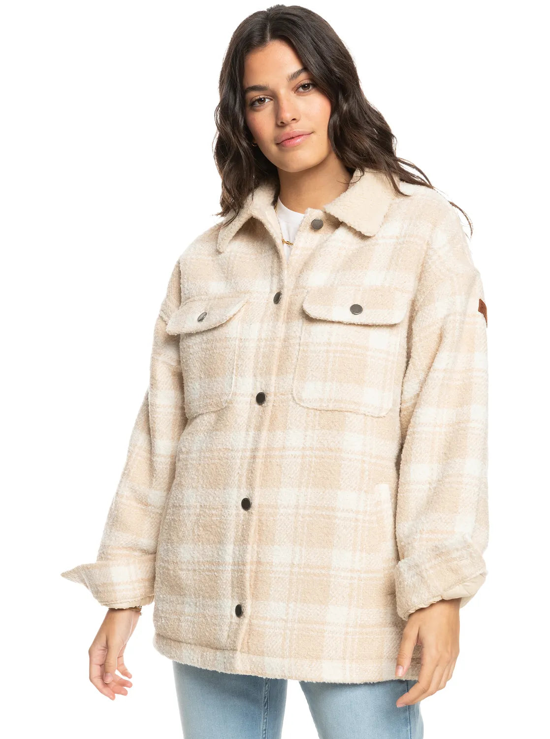 Roxy Womens Jacket Passage Of Time Wool Fabric Cashmere Fabric Tweed Fabric