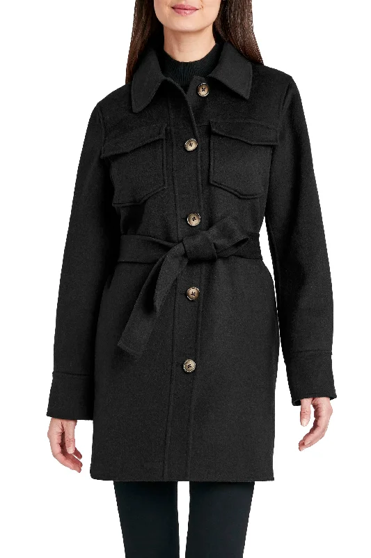 Tahari Wool Blend Shirt Jacket Satin Jacket Silk Jacket Chiffon Jacket
