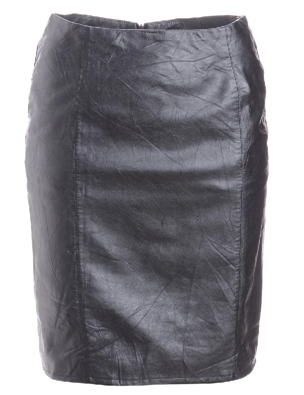 Label Roxy Mini Leather Skirt chiffon skirt airy